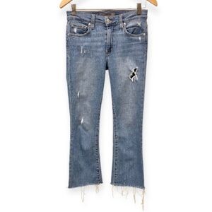 Joe’s Jeans 26 (US 4) Boot Cut Mid Rise Stretch Women’s Distressed Frayed Hems